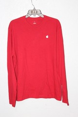 Apple Store Red Employee Long Sleeve Shirt Men’s Size LARGE