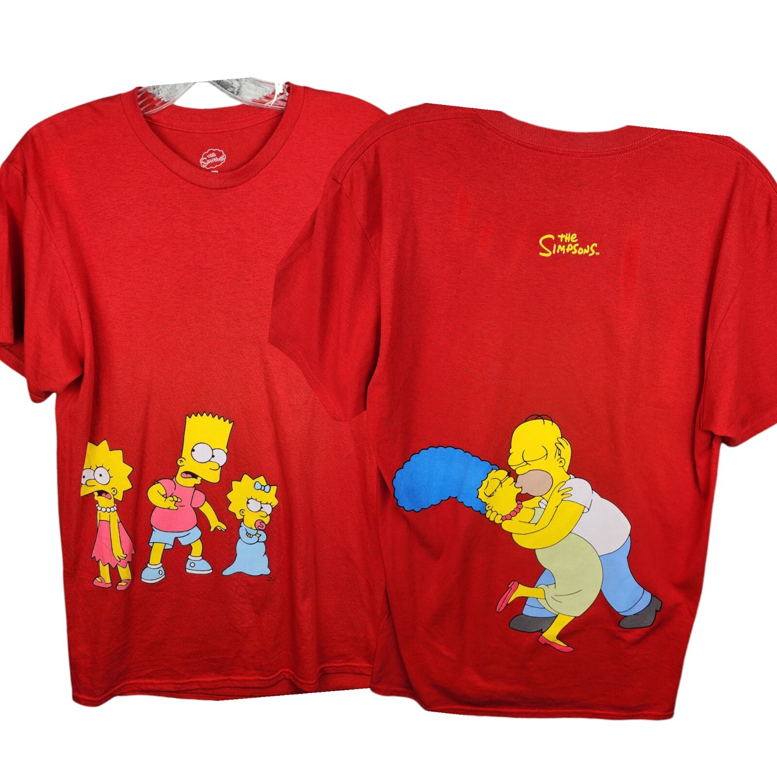 The Simpsons 20th Century Fox Red T-Shirt Mens Sz M Double Sided Lg Graphic gallery