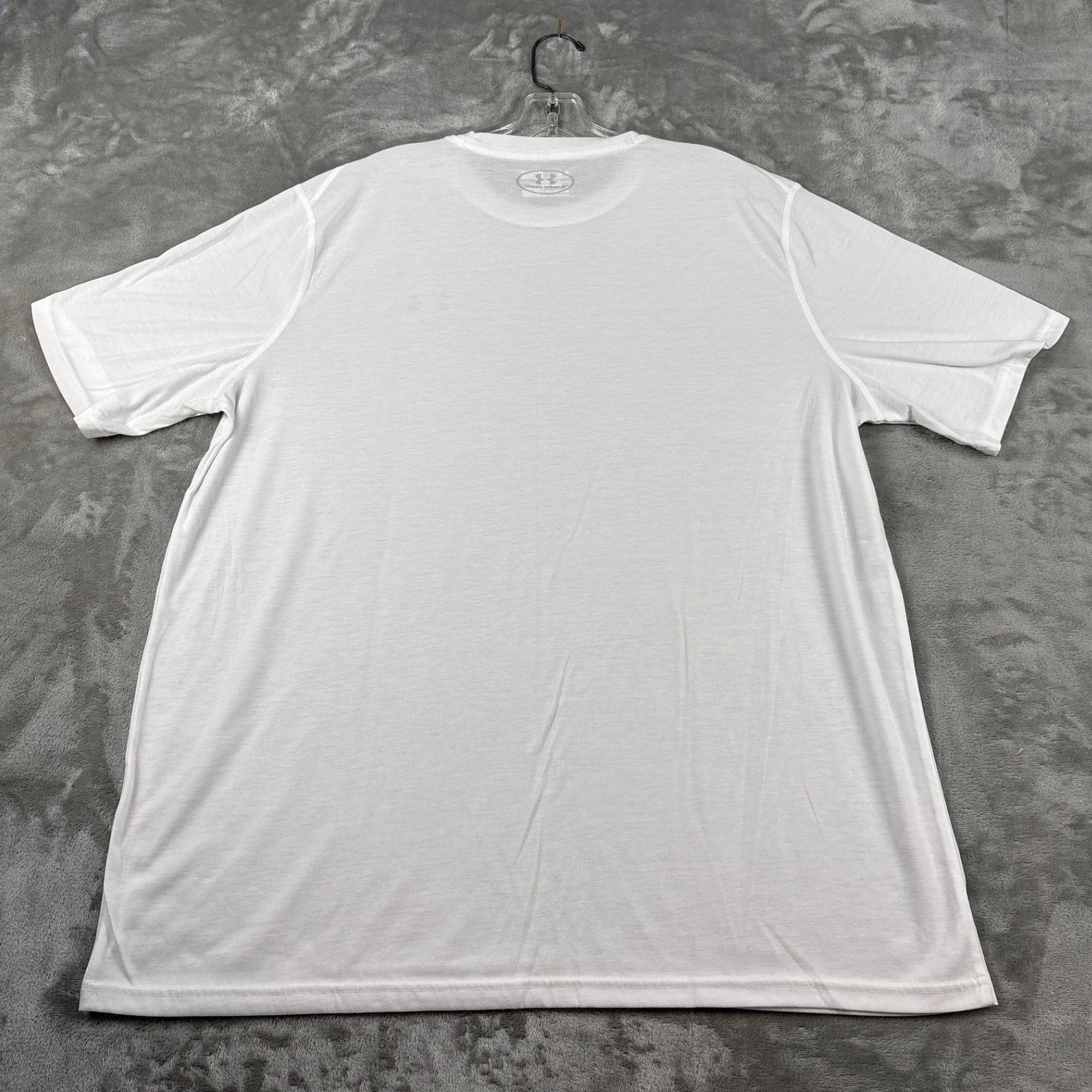 Under Armour HeatGear Mens XL White Short Sleeve Loose Fit T-Shirt Logo Athletic gallery