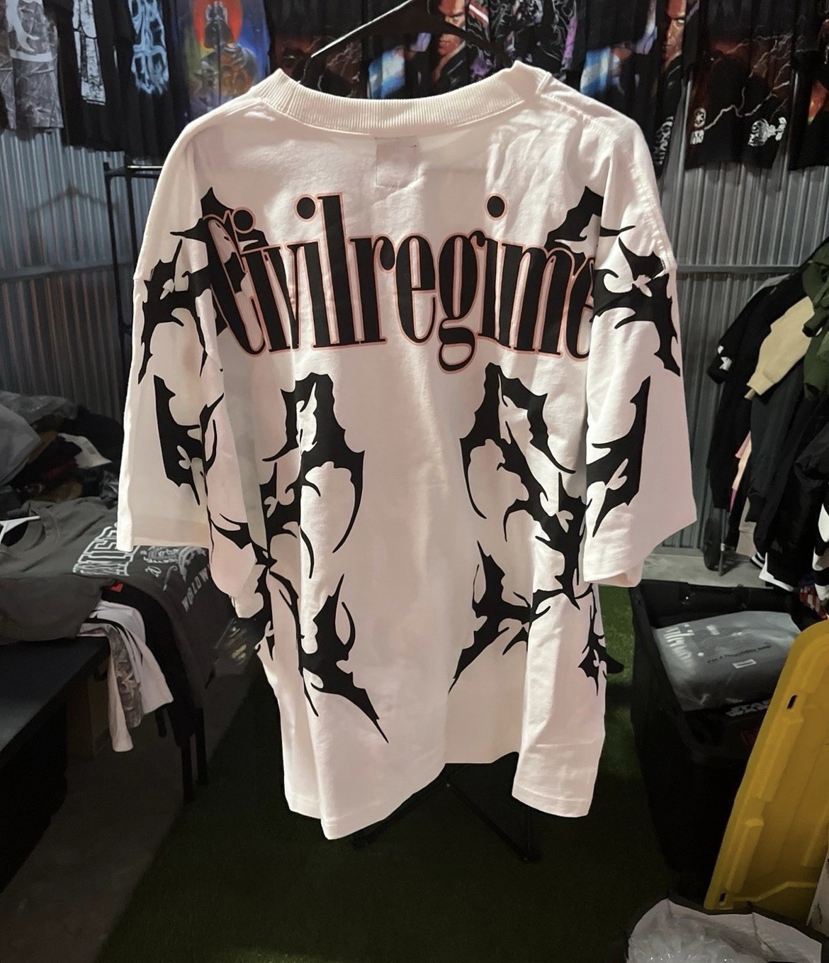 Civil Regime Jujutsu Kaisen Sukuna Graphic Logo White Crew Neck Tee L gallery