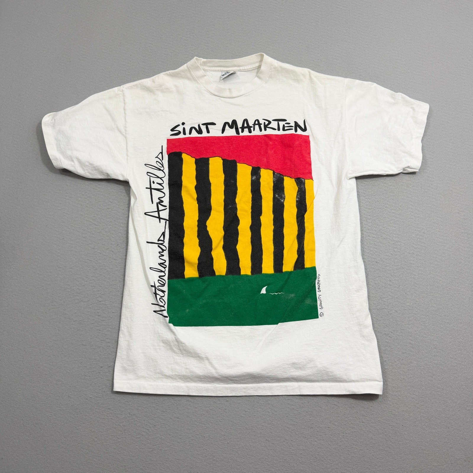 Vintage 90s Sint Maarten Art Shirt Large Netherlands Antilles Single Stitch 90s gallery