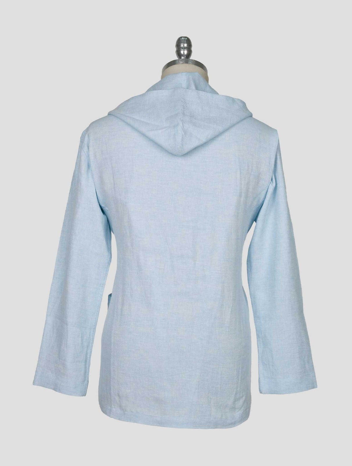 NEW KITON LIGHT BLUE COTTON LINEN HEMP OVERSHIRT LUCA EU 56 - US 46 - 2XL KME60 gallery