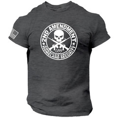 2nd Amendment Skull Shirt – American Warrior Soldier Military Patriotic 1776 USA