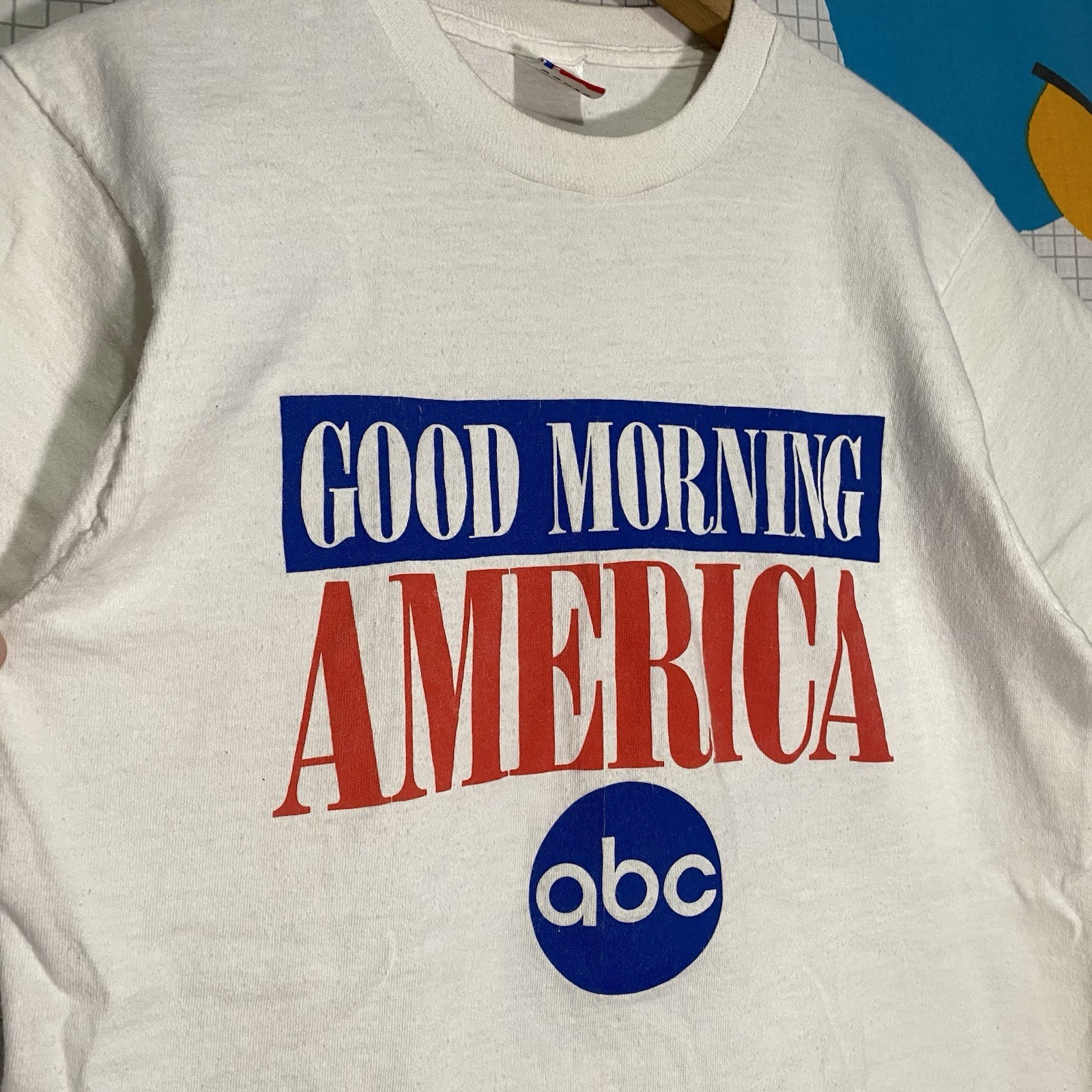 Vintage 90s ABC News Tshirt Good Morning America TV Promo Medium Single Stitch gallery