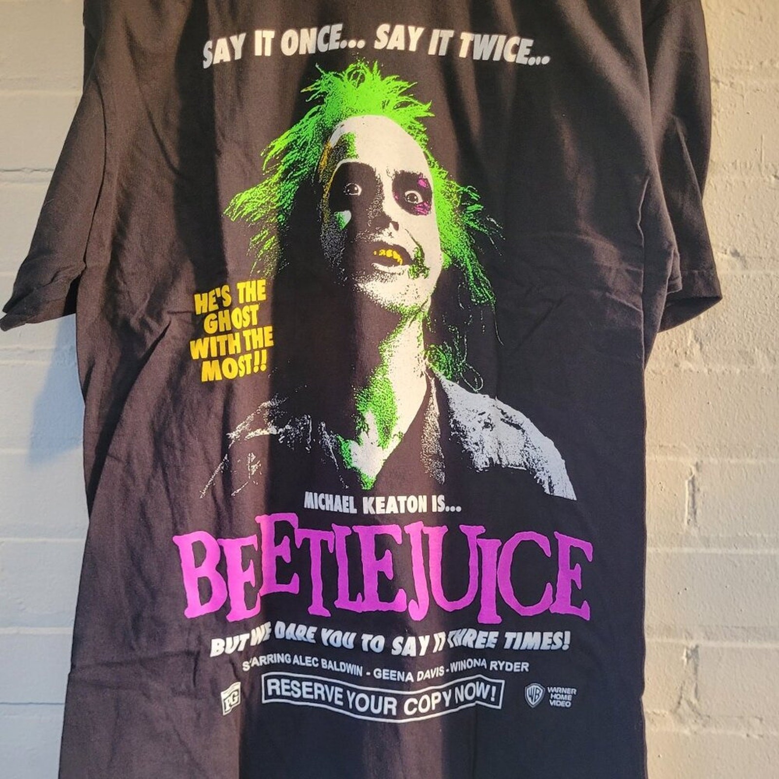 Rucking Fotten Beetlejuice VHS Promo T-Shirt Large Comfort Colors Double Sided gallery