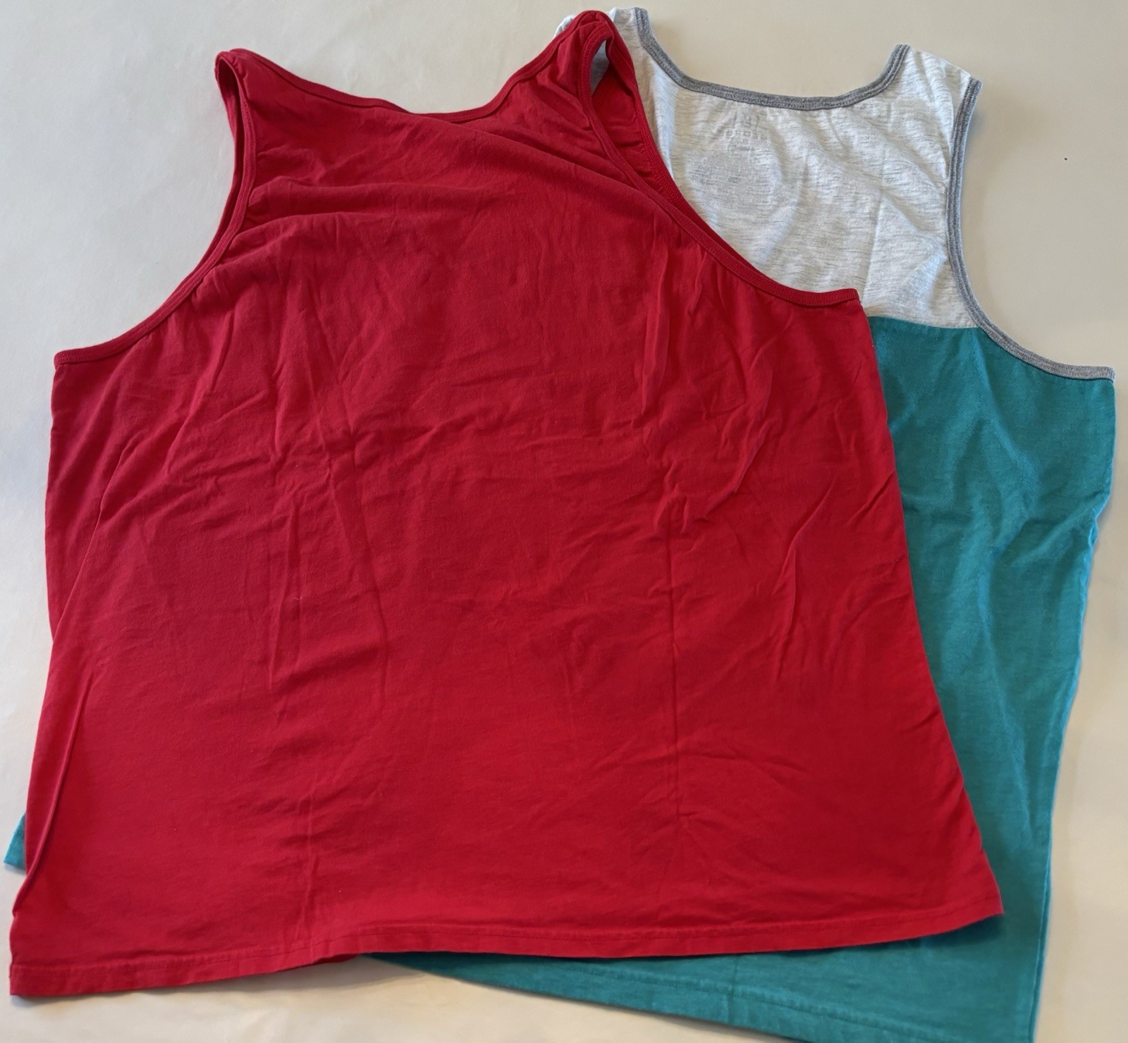 George Men's XL Colorblock & Unbranded Tank Top Scoop Neck Cotton Blend Lot Of 2 gallery