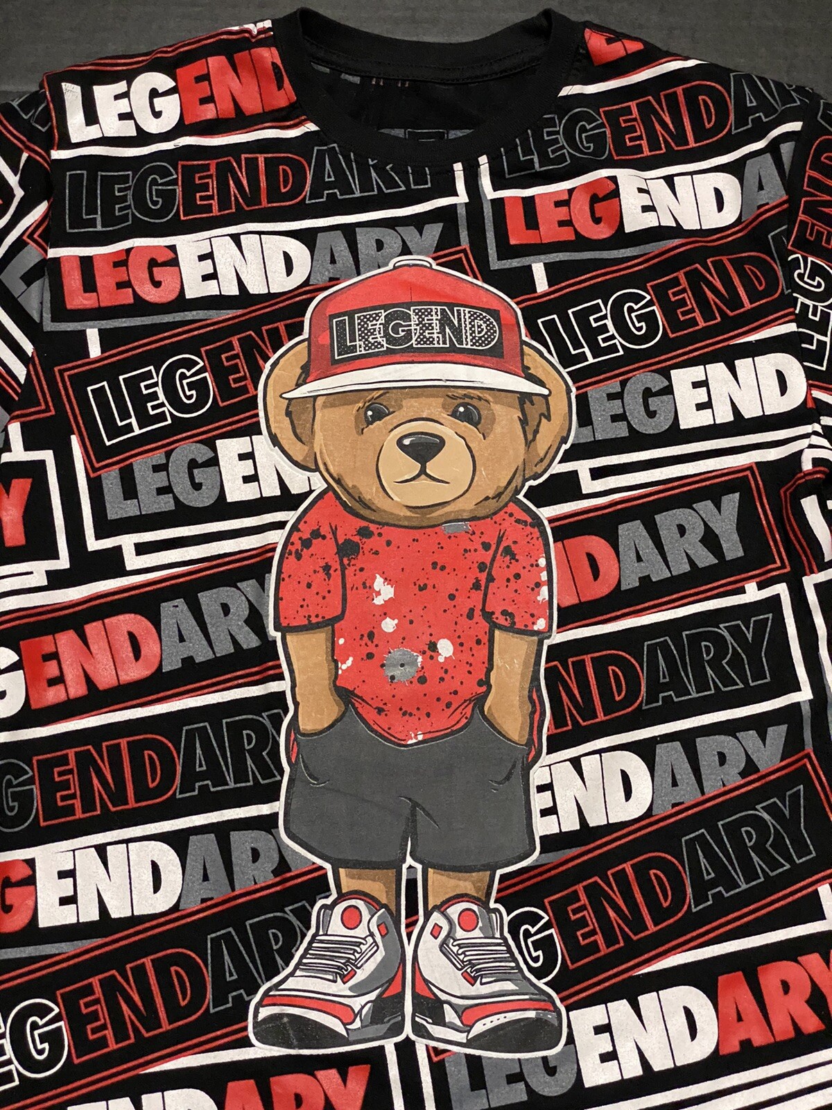 OG Hustle Legend Legendary Bear Shirt EUC gallery