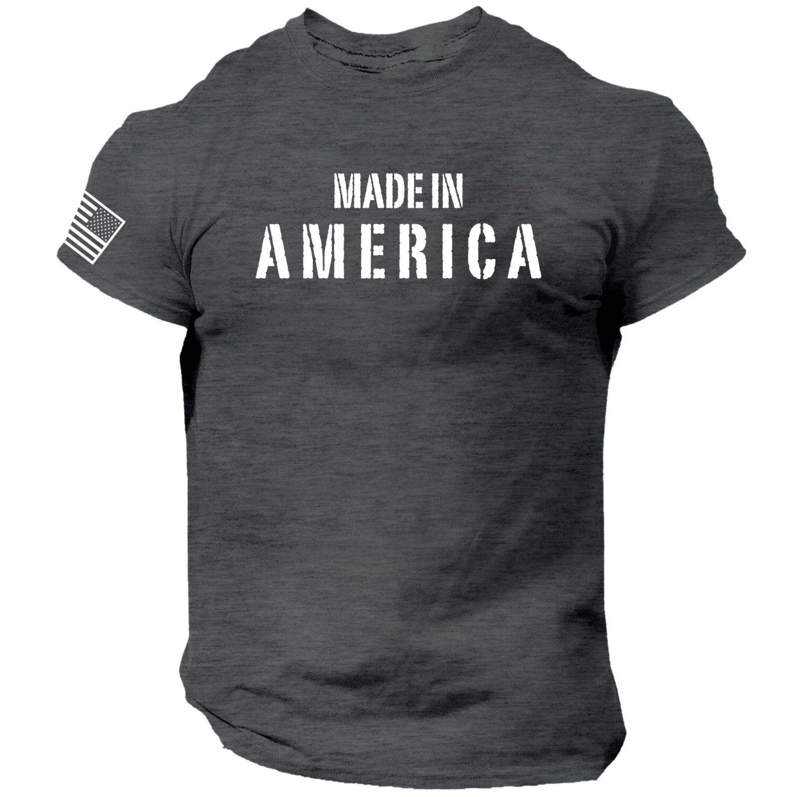 Made in America T Shirt USA Flag Military Patriotic Tee gallery
