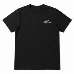 Minimalist Mountain Peaks Graphic Tee – Simple Outdoor Adventure T-Shirt