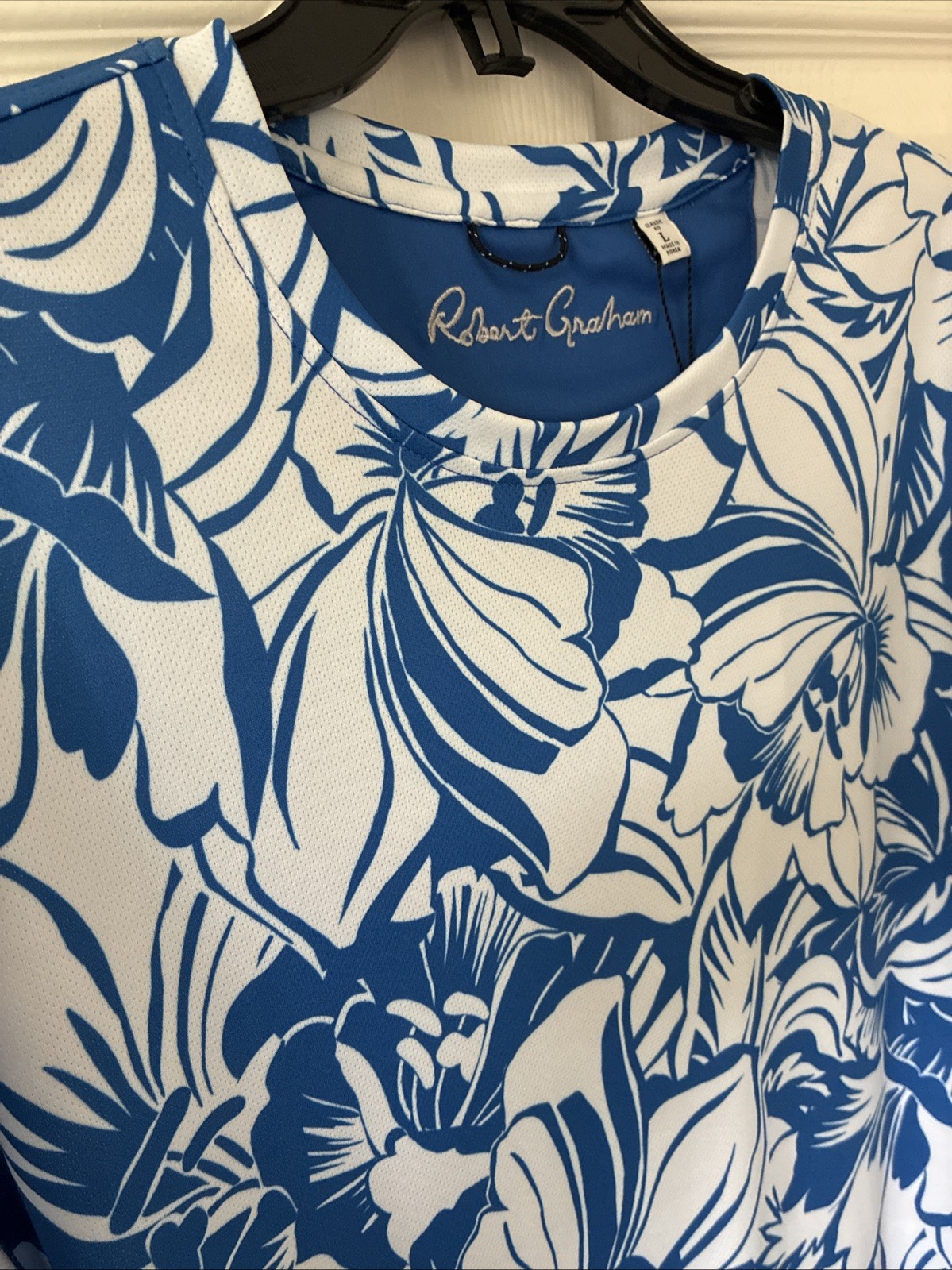 Robert Graham Floral Paisley Short Sleeve T-Shirt L $118 NEW with Tags gallery