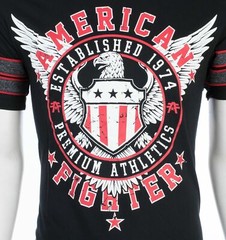 AMERICAN FIGHTER Excelsior Black Red Athletic Mens Crewneck T-shirt L-3XL NWT