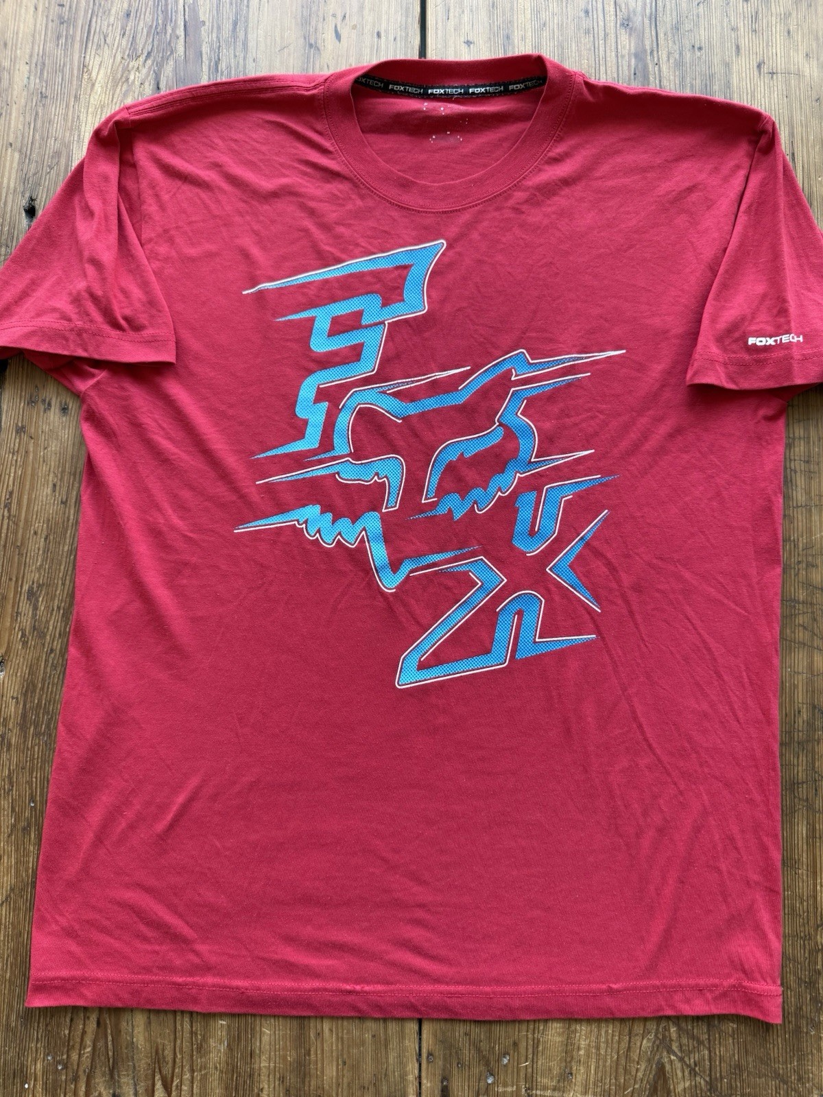 Fox Racing Heritage FoxTech Tee Mens Size L Premium Fit Deep Red Motocross gallery