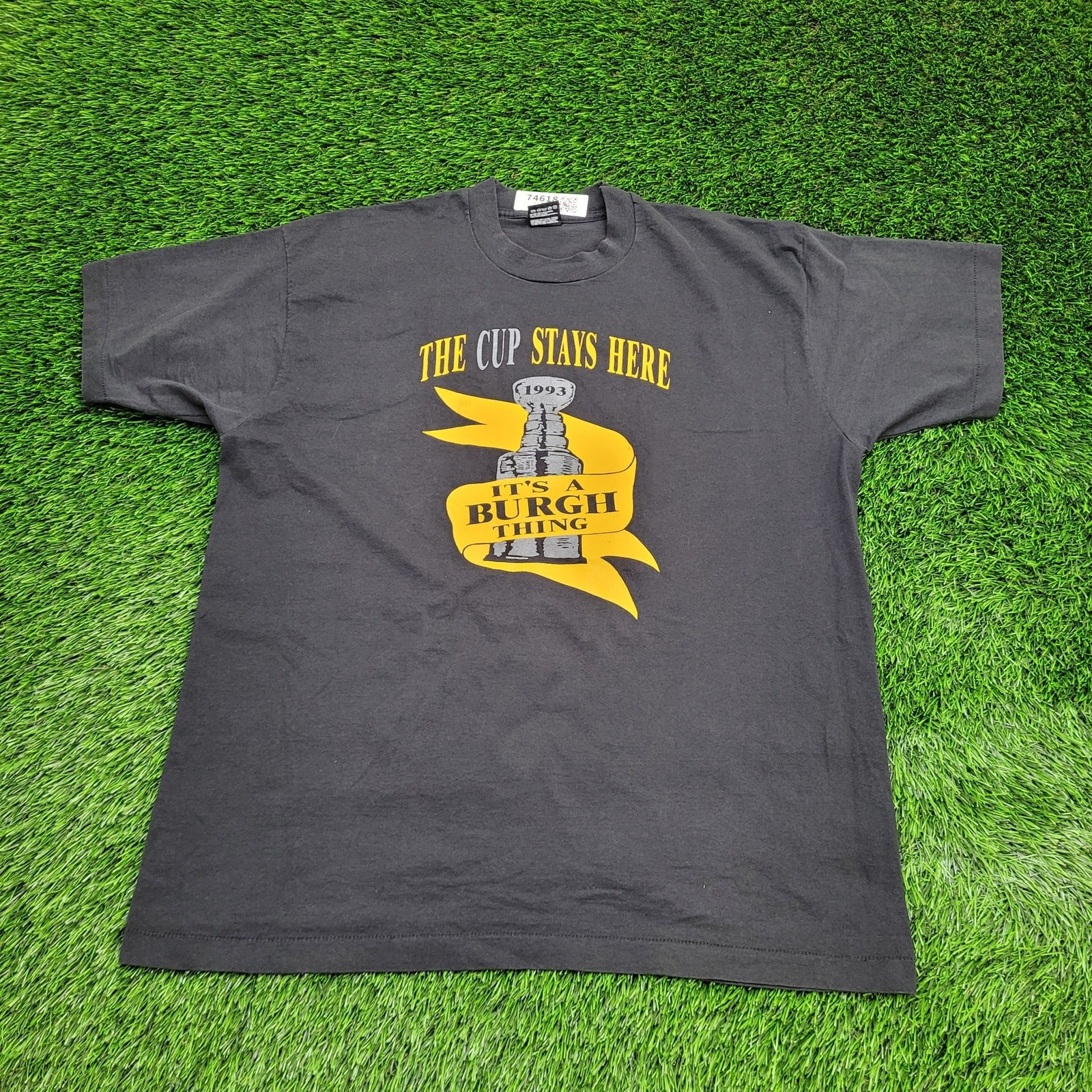 Vintage 1993 Pittsburgh Hockey Shirt XL 24×29 USA