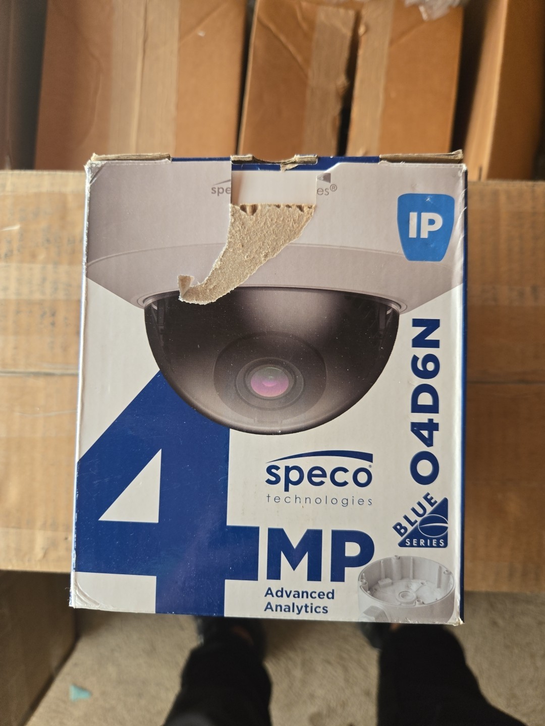Speco O4D6N 4MP H.265 AI IP Dome Camera with IR 2.8mm Fixed lens White New Open