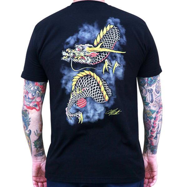 LAST CHANCE! Black Market Art Tee From The Ashes Custom Japanese Tattoo Dragon gallery