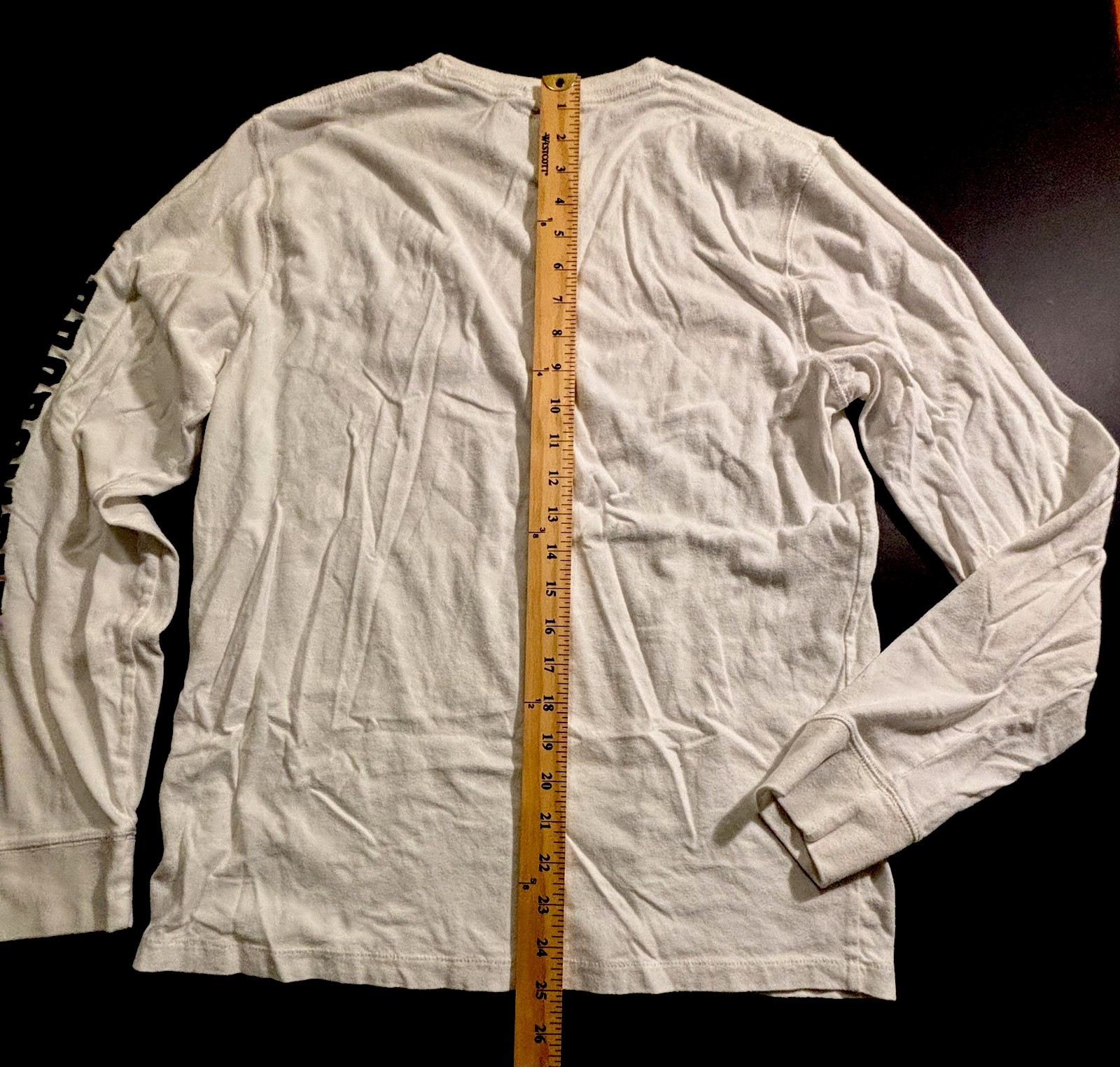 Abercrombie & Fitch Y2K Long Sleeve Shirt Sleeve Spellout And Logo Badge SZ.M gallery
