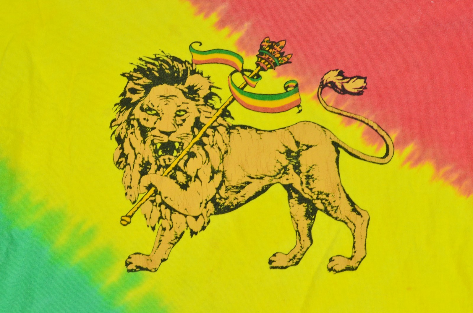 Vintage Rasta Rastafari Lion of Judah Ethiopia 90's Single Stitch Reggae Shirt gallery