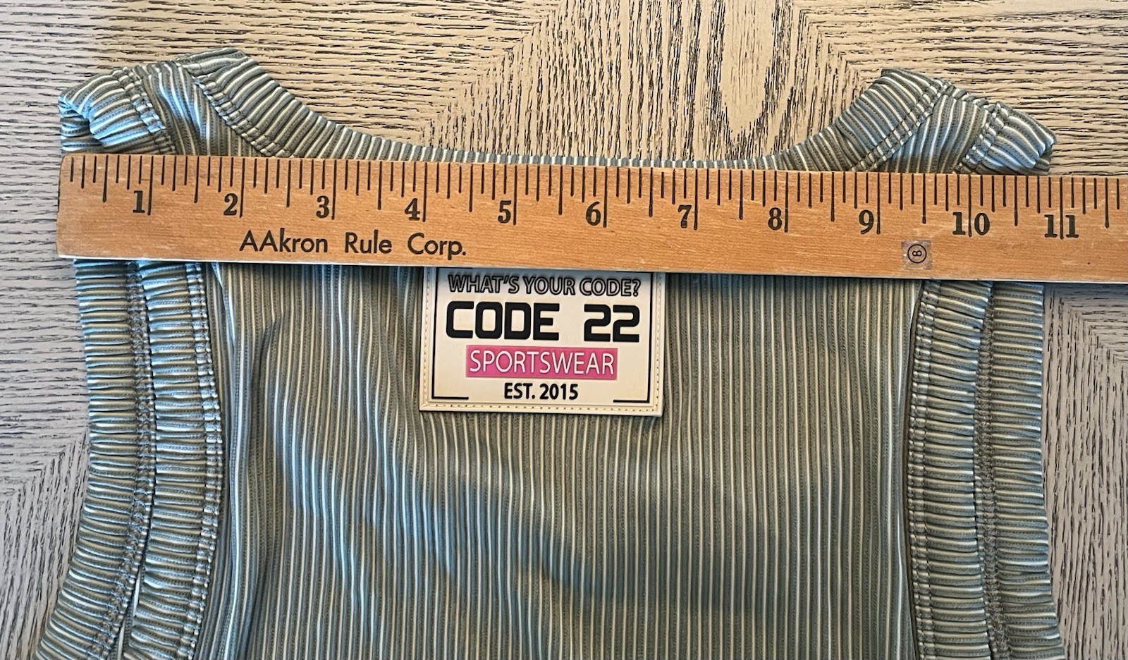 Code 22 Sexy Sage Green Ribbed Stretch Top Size L gallery