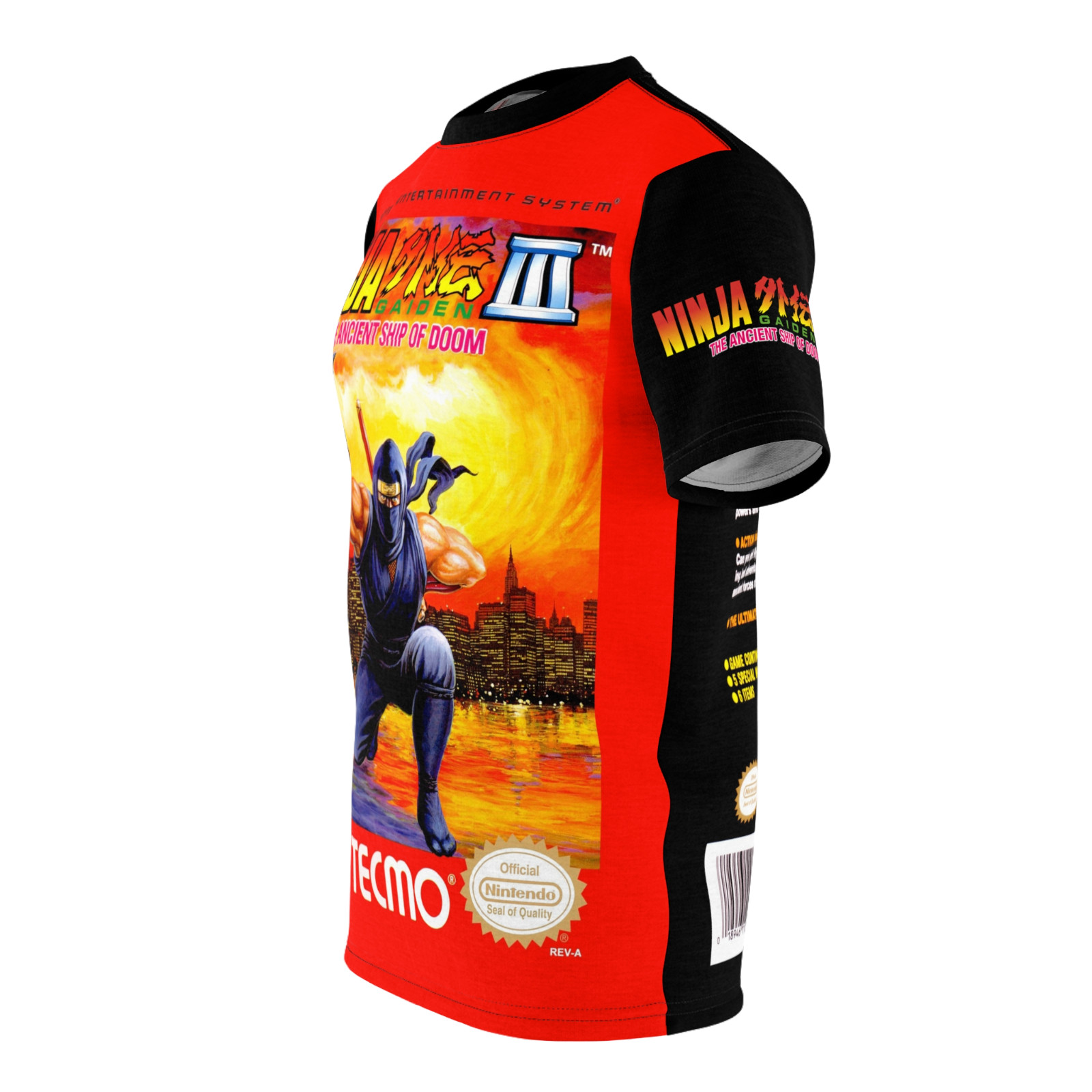 Ninja Gaiden III 1991 NES Retro Video Game Nintendo Box Cover Game T-Shirt gallery
