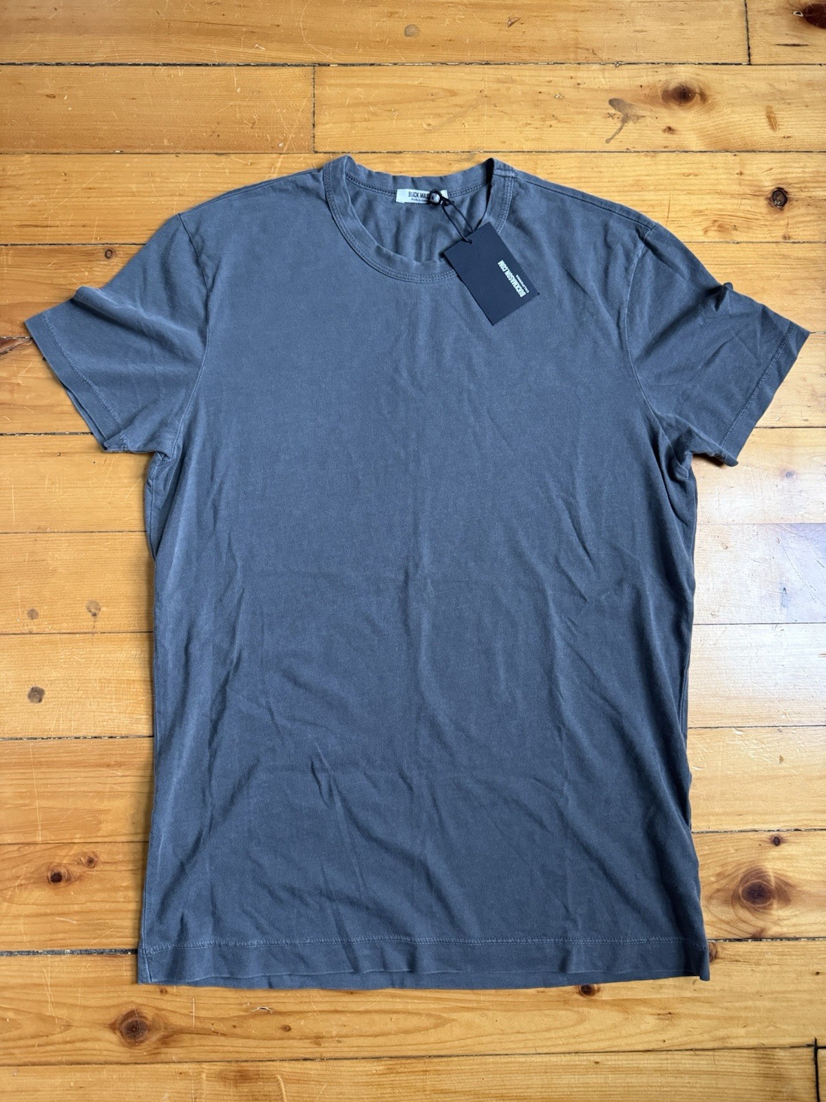 Buck Mason Pima Classic Tee Shirt Size Small. Coal Venice Wash New with Tags