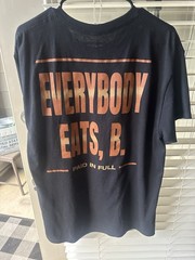 MEN’S SHORT SLEEVE GRAPHIC TEE SIZE LARGE BLACK BROWN PAID IN FULL ACE BOOGIE