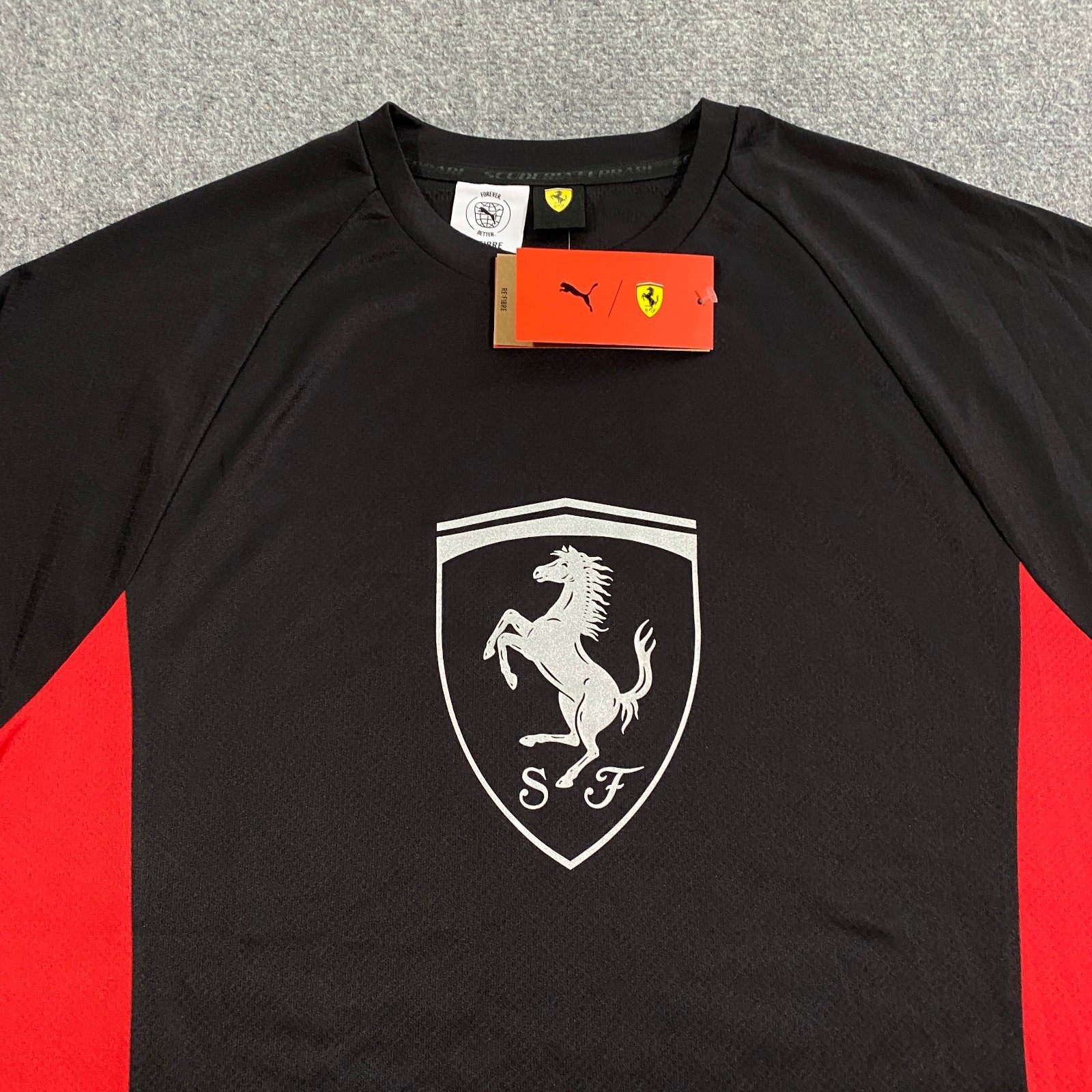 Puma Scuderia Ferrari Lifestyle Long Sleeve Jersey Shirt Adult L Black Red Logo gallery