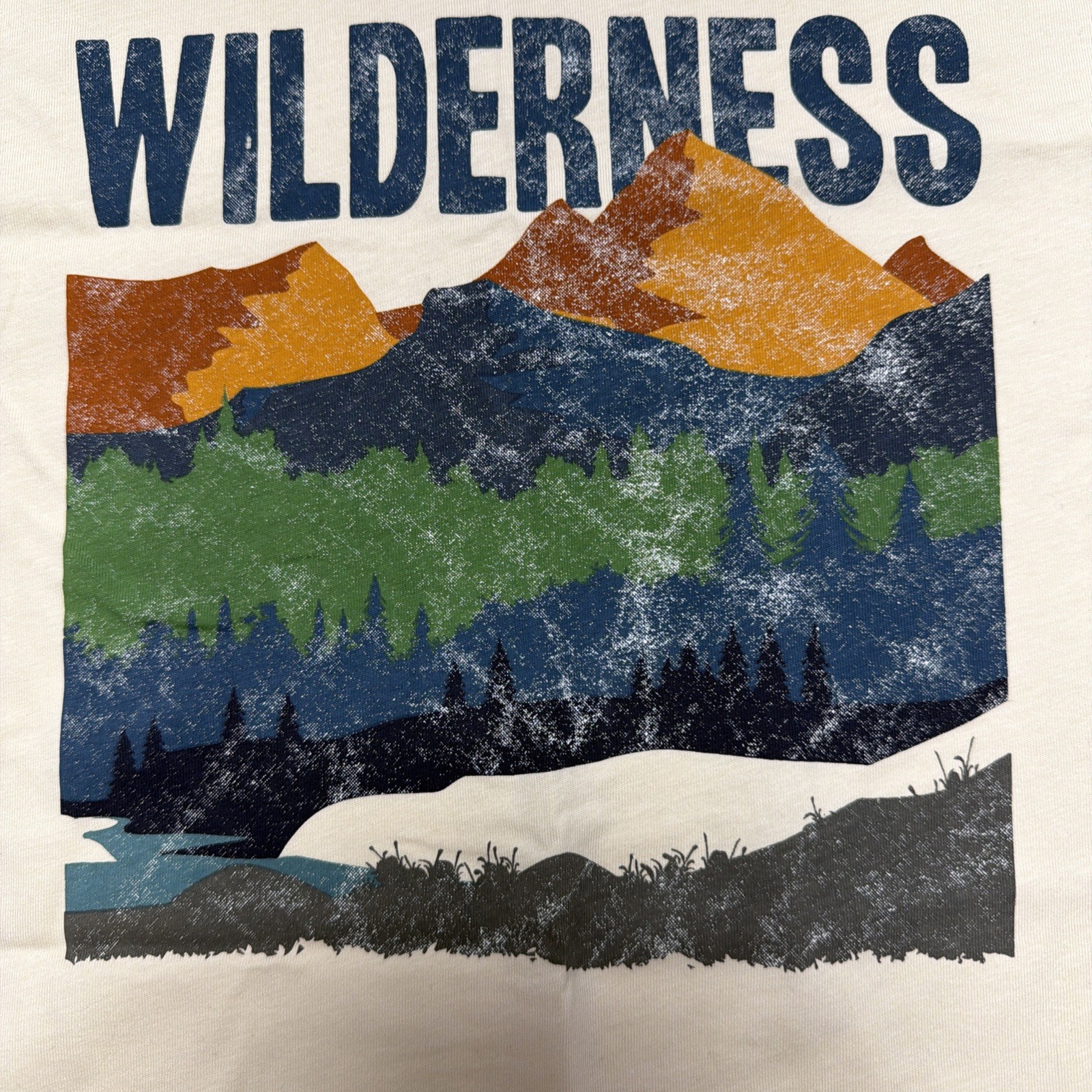 NWT! Mountain Warehouse Beige Wilderness Mountains Organic Cotton Tee XXL gallery