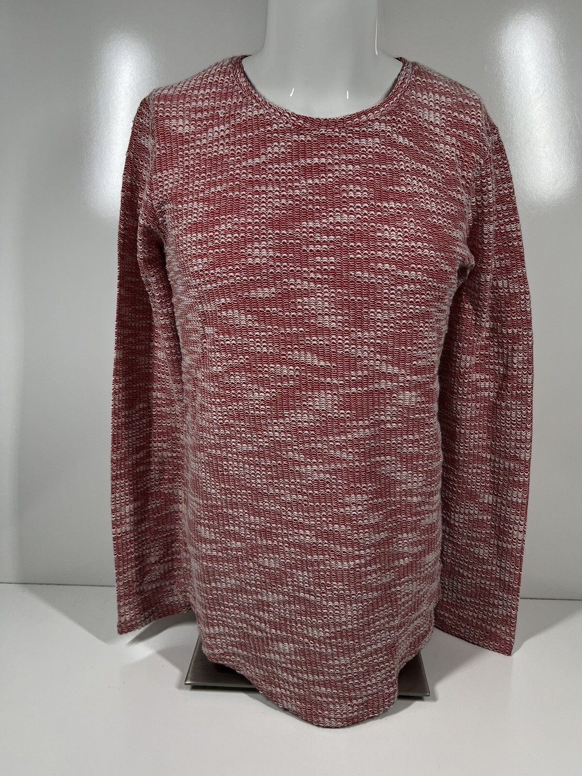 NWT Leif Nelson Slim Lightweight Thin Long Sleeve Red Shirt LN6358 Mens SZ Large