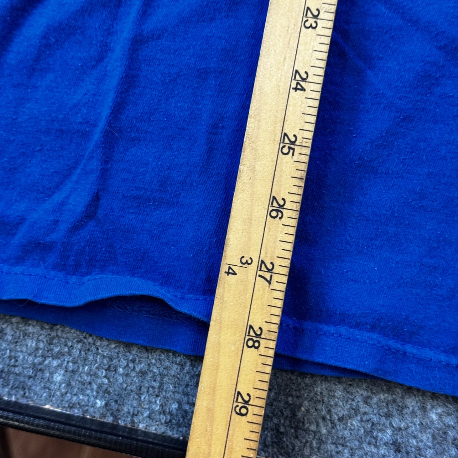 Vintage 90s Le Breve blue distressed Pocket T-Shirt Large 100% Combed Cotton XL gallery