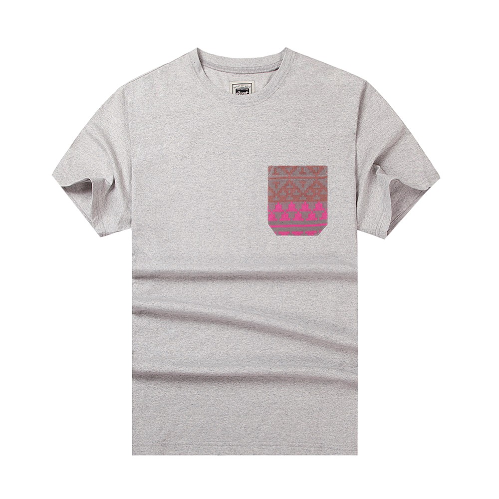 Premium Cotton Men's Pocket Tee Anti-Shrink Solid Color Crew Neck Everyday Wear gallery