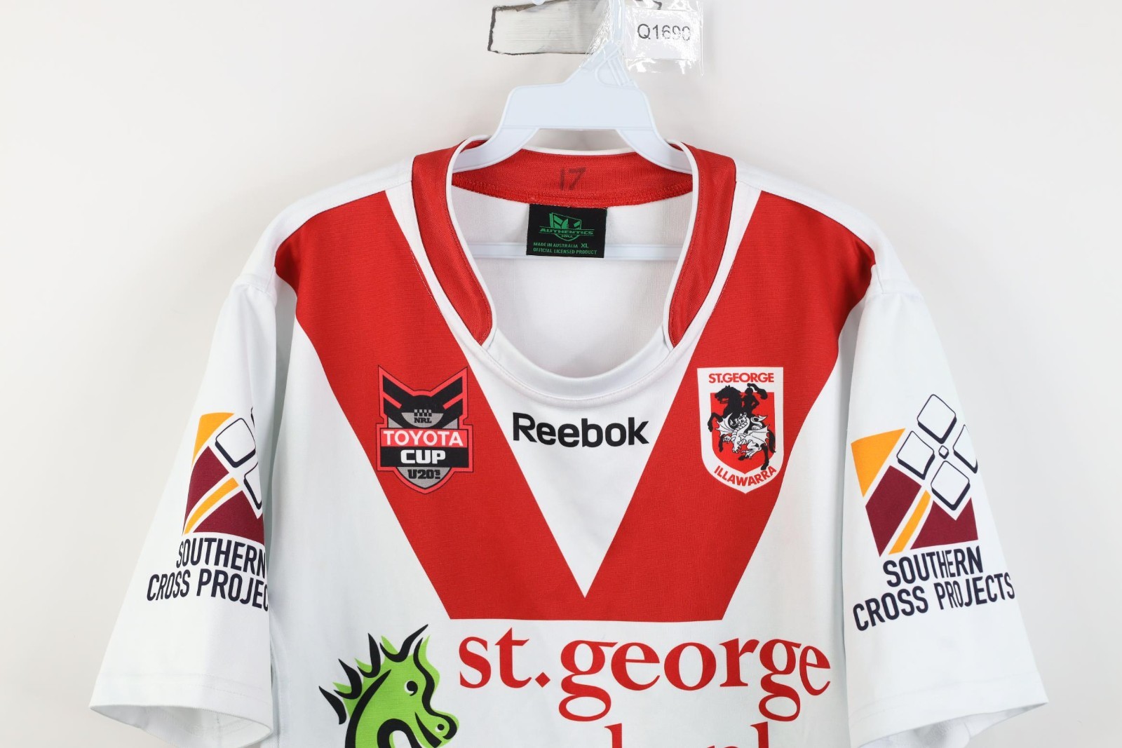 Reebok Authentics St George Illawarra Toyota Cup U20s Game Worn Rugby Jersey XL gallery