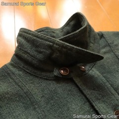 FREEWHEELERS BUBO Wool Pullover Shirt Checked Green Black Size L