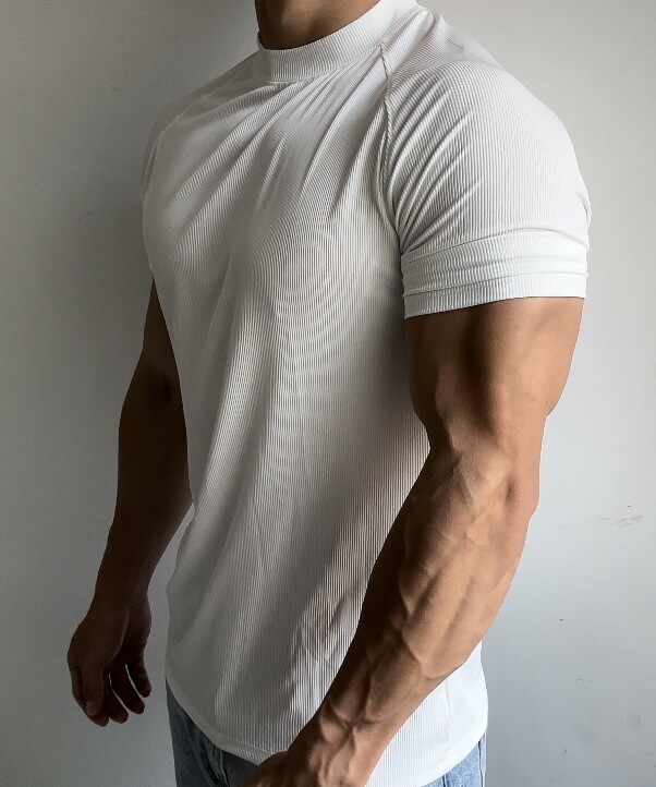 Summer Sports Training Short-Sleeved Men Stretch Quick Drying T-Shirt Breathable gallery