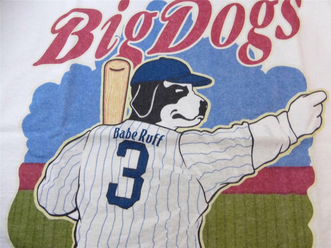 Babe Ruff Ruth Baseball Call Shots Big Dogs Tee Shirt White 4X 5X 100% Cotton gallery