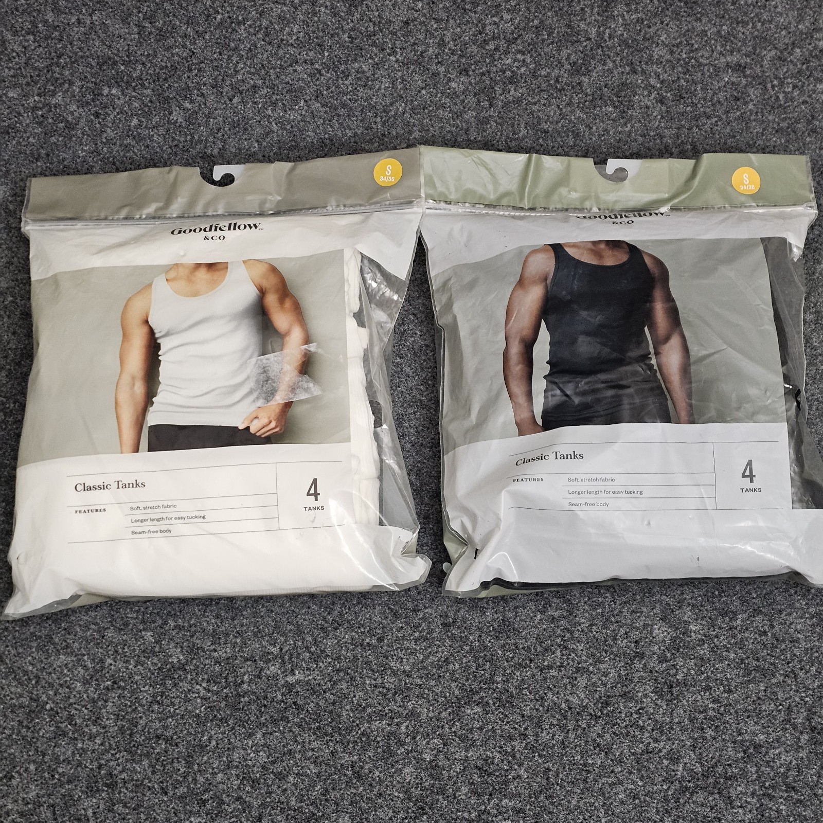 Goodfellow & Co Men's Tank Tops Lot Of 8 Black And White Size S 34/36 NIP New gallery
