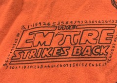 Sz L Men’s Tee Empire Strikes Back 2017 Shirt Roman Numerals PI DAY Episode