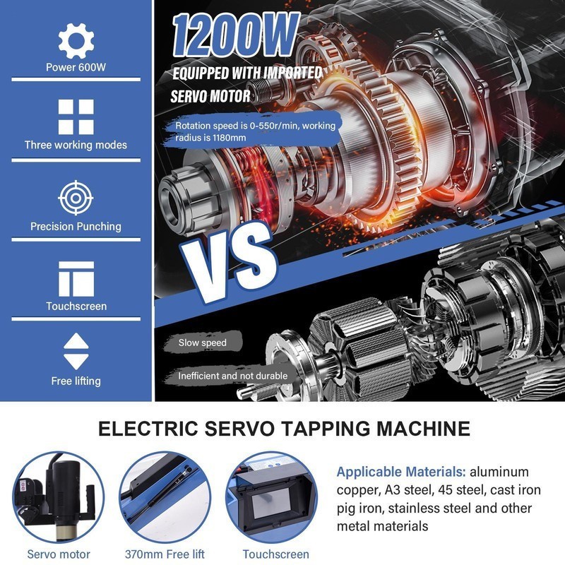 M4-M24 Universal Electric Tapping Machine 360° Flexible Arm With Collets New—