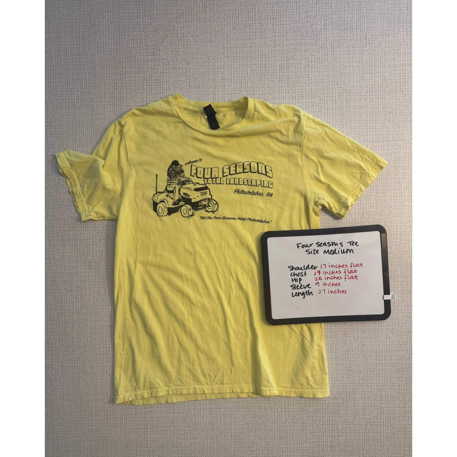 Four Seasons Total Landscaping Philadelphia Yellow Novelty T-Shirt, Medium gallery