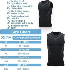 Men Classic Body Shaper Posture Corrector Vest Abdomen Compression Tops T-Shirt