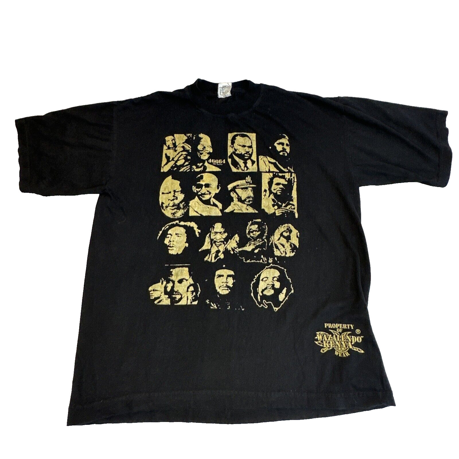 Wazalendo Kenya Wear Political Activists T Shirt Men’s Sz XL MLK Gandhi Mandela
