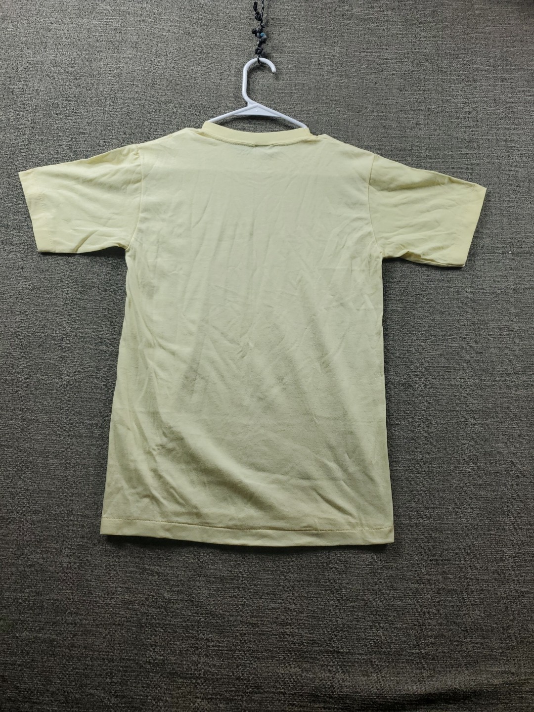 Vintage Russell Athletic Single Stitch Shirt S 34-36 Made In USA Yellow Blank gallery