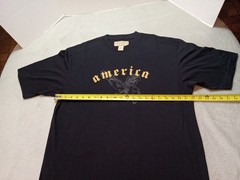 Perry Ellis America Men’s Size Large Graphic T-shirt Black 100% Cotton