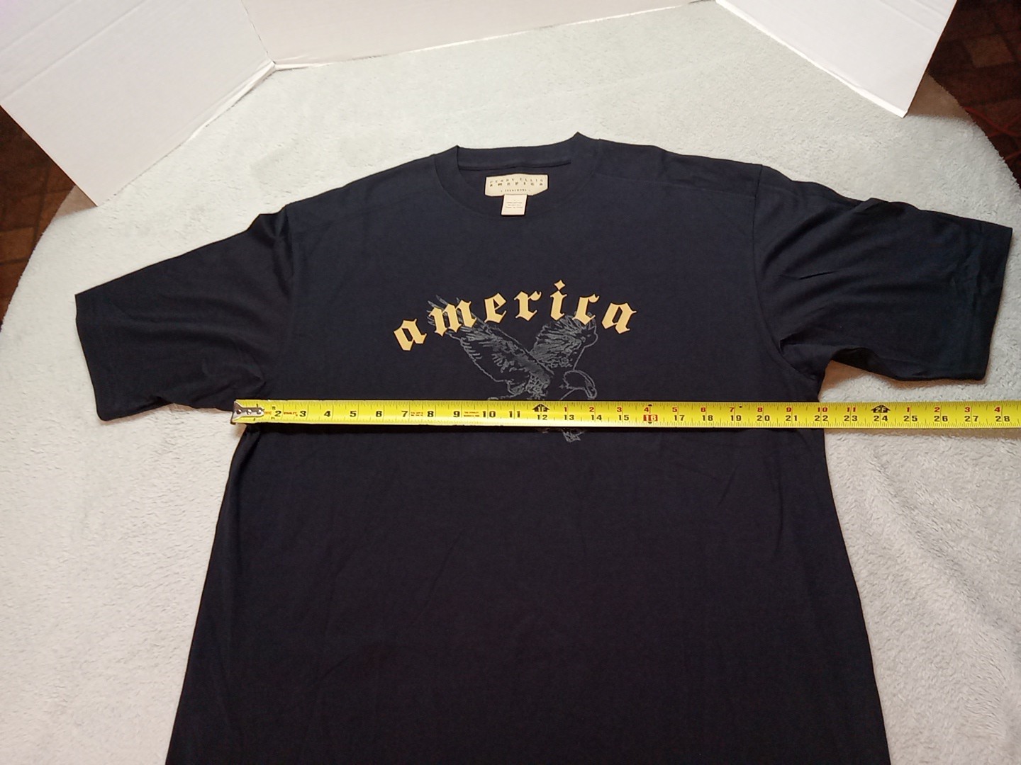 Perry Ellis America Men's Size Large Graphic T-shirt Black 100% Cotton gallery
