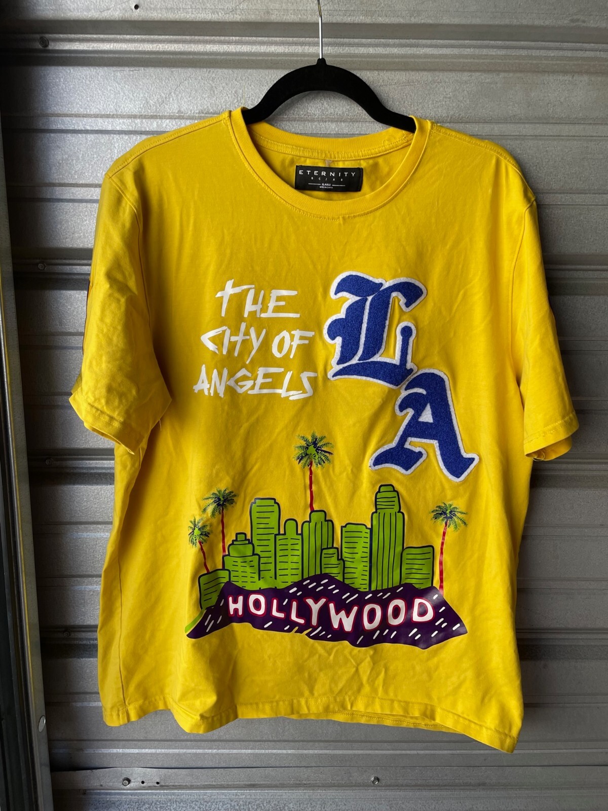 Eternity BC/AD Los Angeles GRAPHIC Embroidered Yellow T-Shirt Kobe Men’s XL