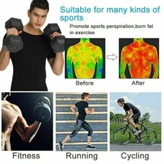 Men Classic Sleeveless Slimming Body Shaper Workout Shirt Belly Control Tank Tee