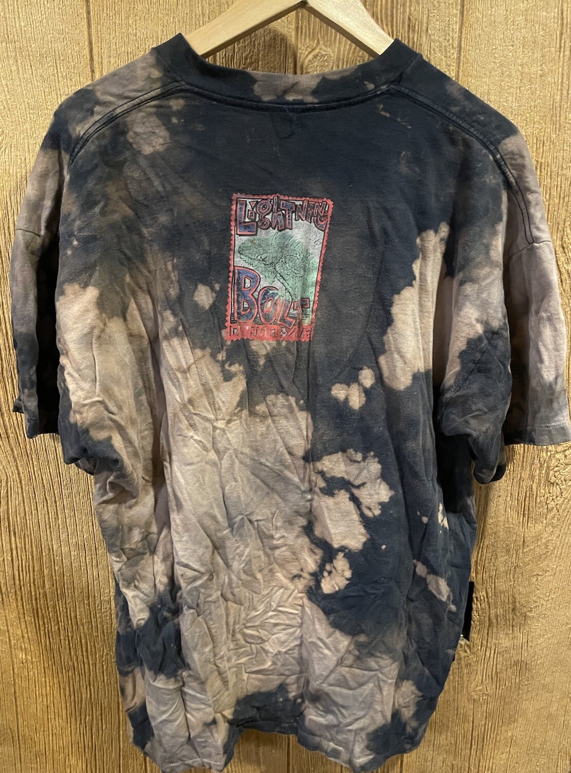 Lightning Bolt T-shirt Mens Large Danger Zone Iguana Neon Graphics Vtg Made USA gallery