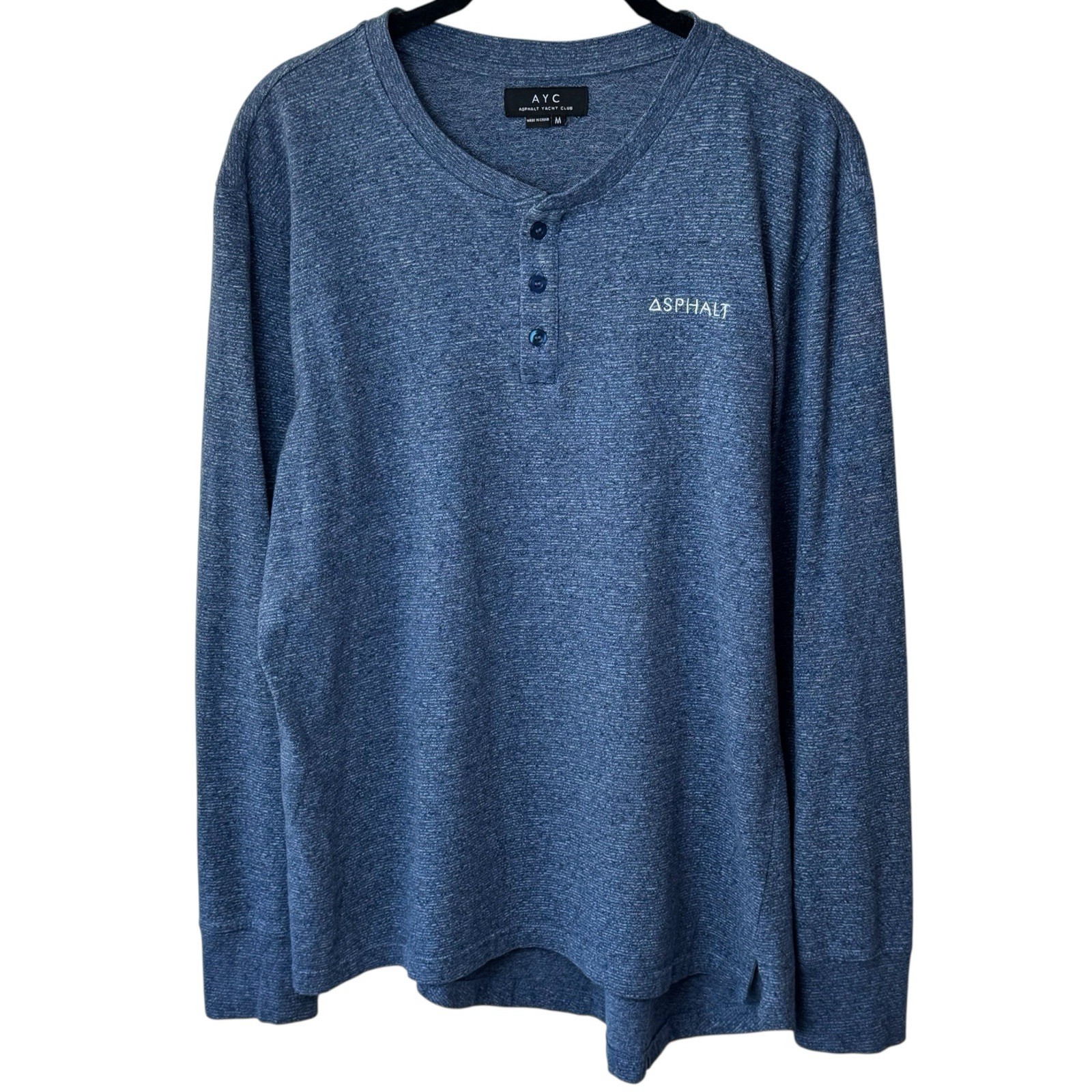 Asphalt Yacht Club Blue White Micro Stripe Long Sleeve Preppy Chic Nautical M gallery