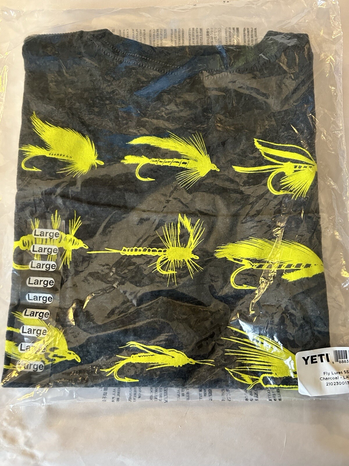 Brand NEW Yeti fish Grey Fly Fishing Shirt Size MEDIUM Men’s Tshirt fly fishing gallery