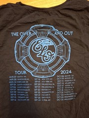 Jeff Lynne’s ELO Electric Light Orchestra Over And Out Tour 2024 Large Band Tee