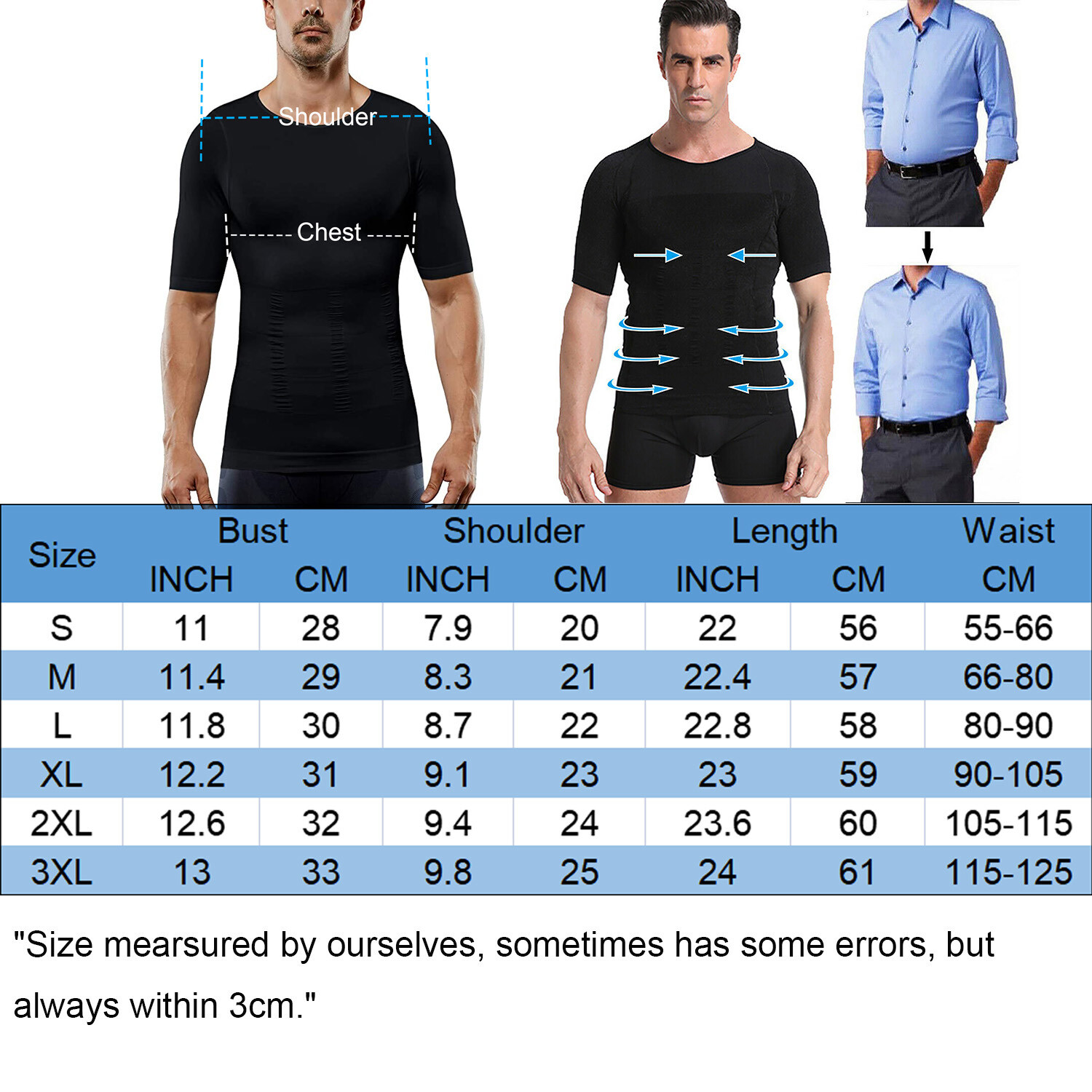 CGTFY Gynecomastia Compress Tank Top Men Slim Abs Body Shaper Vest Athletic Vest gallery